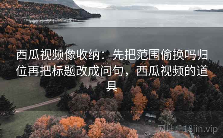 西瓜视频像收纳：先把范围偷换吗归位再把标题改成问句，西瓜视频的道具